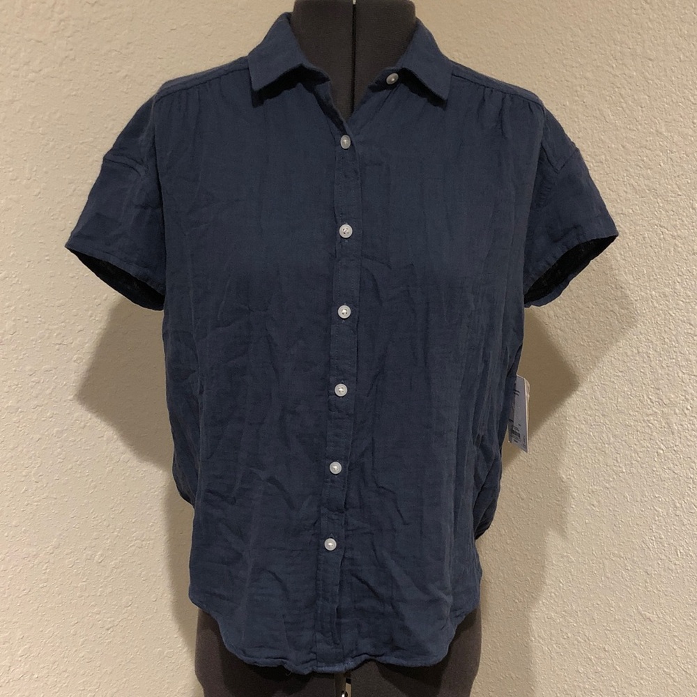 Women’s Navy Blue Short Sleeve Shirt